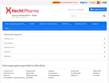 Tablet Screenshot of hecht-pharma.de